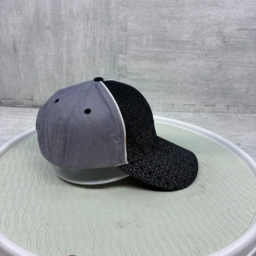 Polaris Racing Hat Cap Snapback Mens Black Gray Snowmobile Racing Embroidered
